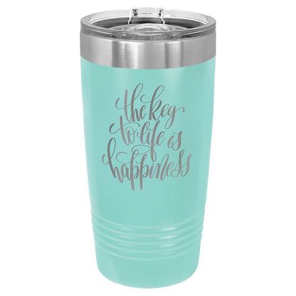 Personalized Laser Engraved Polar Camel 20 oz. Teal Insulated Ringneck Tumbler with Slider Lid