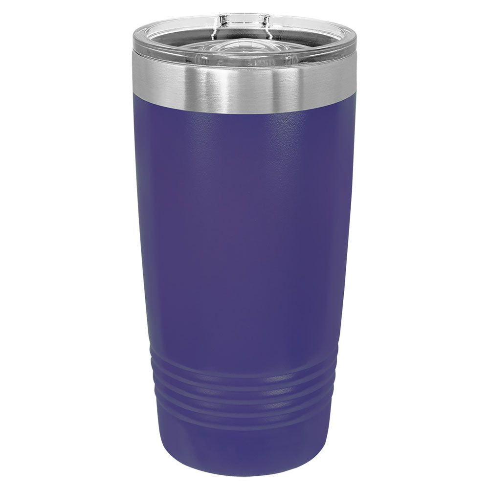 Personalized Laser Engraved Polar Camel 20 oz. Purple Insulated Ringneck Tumbler with Slider Lid