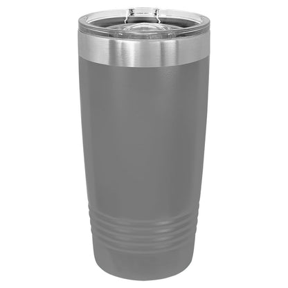 Personalized Laser Engraved Polar Camel 20 oz. Dark Gray Insulated Ringneck Tumbler with Slider Lid