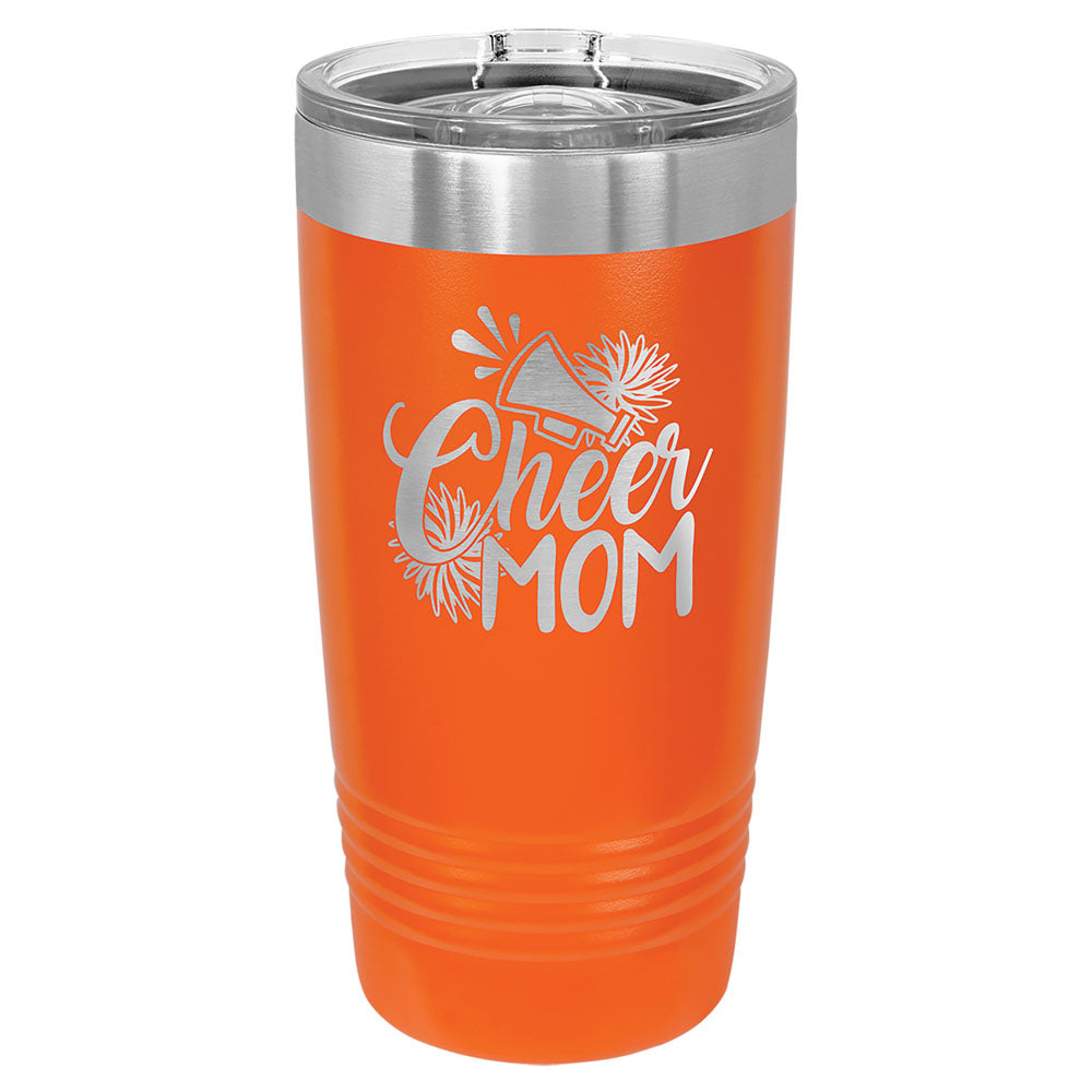 Personalized Laser Engraved Polar Camel 20 oz. Orange Insulated Ringneck Tumbler with Slider Lid