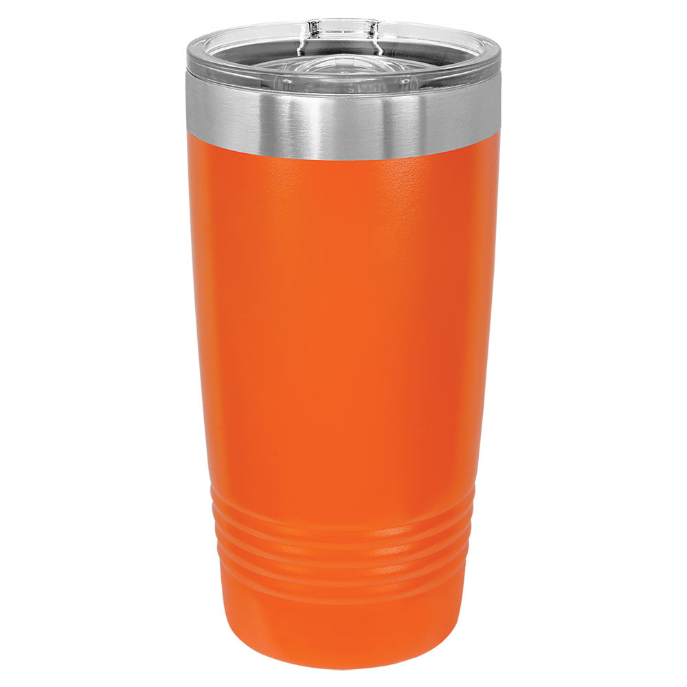 Personalized Laser Engraved Polar Camel 20 oz. Orange Insulated Ringneck Tumbler with Slider Lid