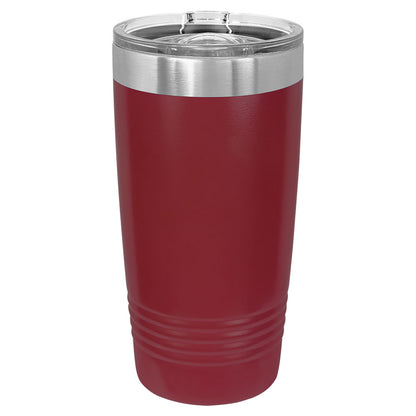 Personalized Laser Engraved Polar Camel 20 oz. Maroon Insulated Ringneck Tumbler with Slider Lid