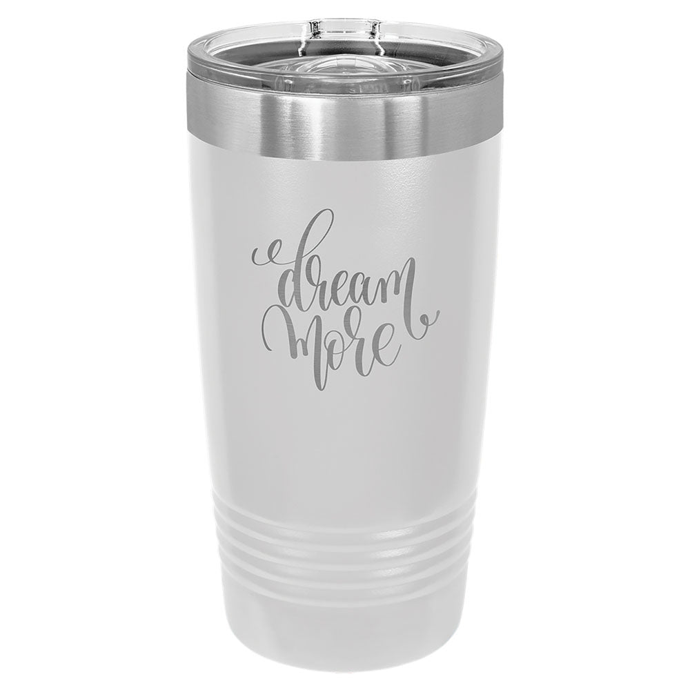 Personalized Laser Engraved Polar Camel 20 oz. White Insulated Ringneck Tumbler with Slider Lid