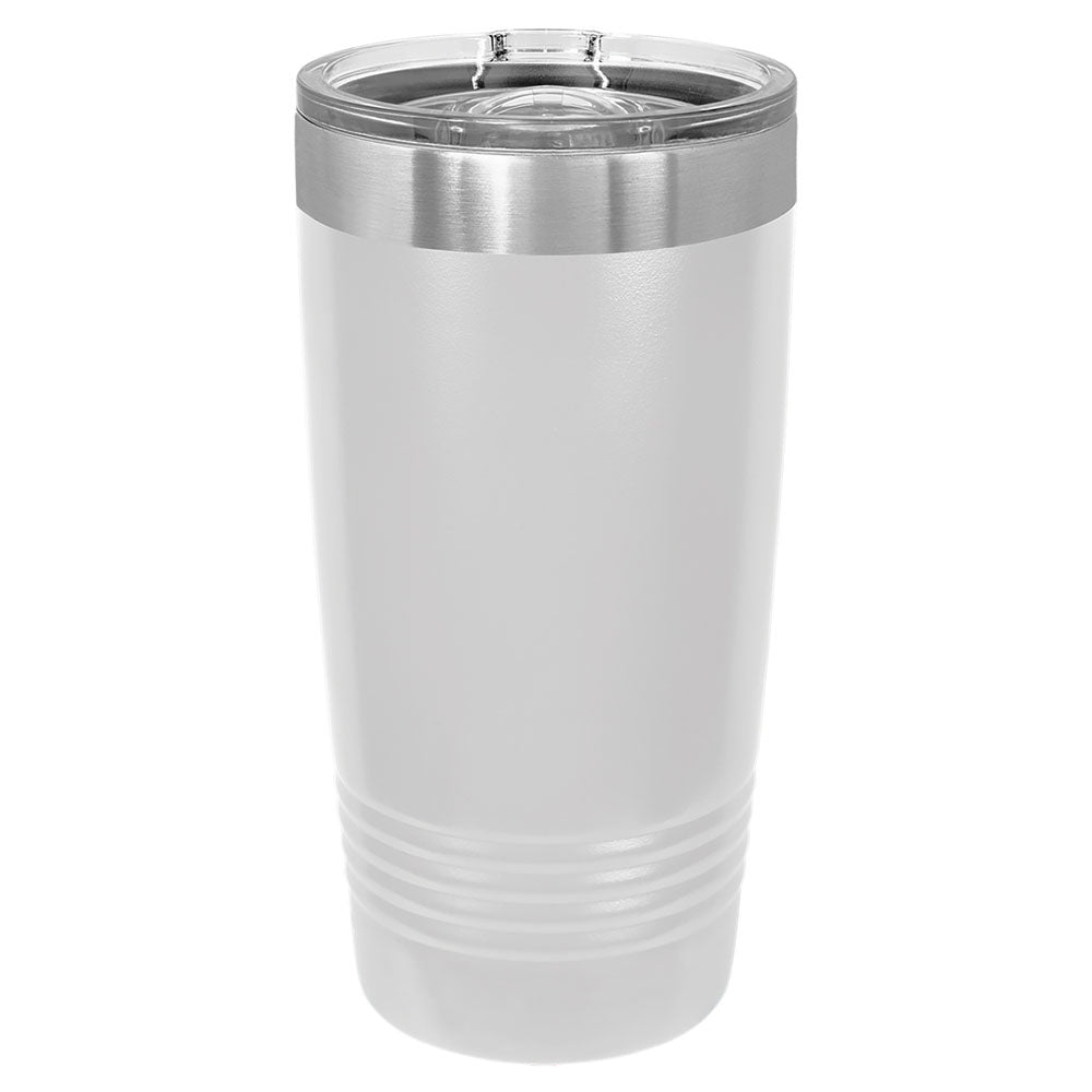 Personalized Laser Engraved Polar Camel 20 oz. White Insulated Ringneck Tumbler with Slider Lid