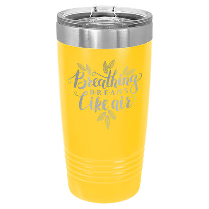 Personalized Laser Engraved Polar Camel 20 oz. Yellow Insulated Ringneck Tumbler with Slider Lid