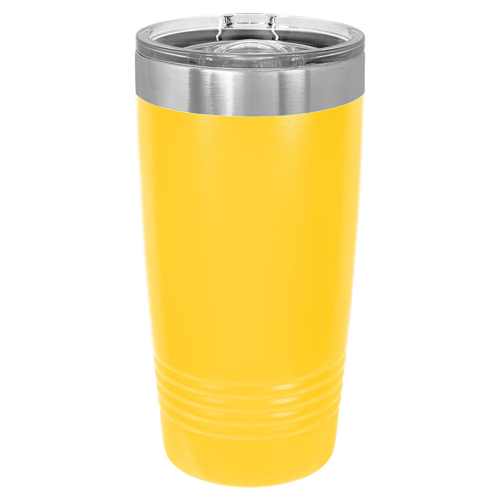 Personalized Laser Engraved Polar Camel 20 oz. Yellow Insulated Ringneck Tumbler with Slider Lid