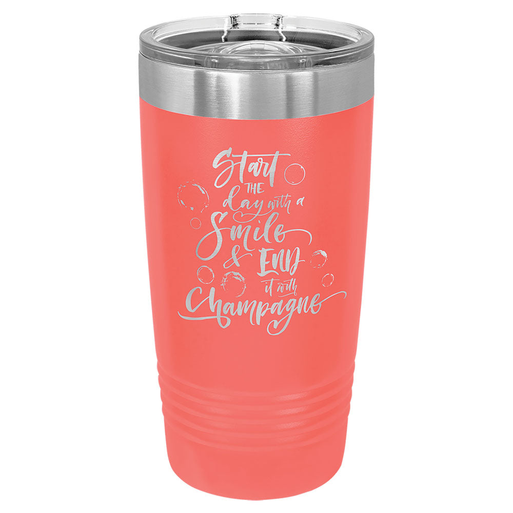 Personalized Laser Engraved Polar Camel 20 oz. Coral Insulated Ringneck Tumbler with Slider Lid