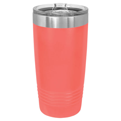 Personalized Laser Engraved Polar Camel 20 oz. Coral Insulated Ringneck Tumbler with Slider Lid