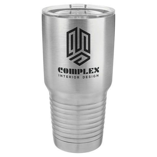 Personalized Laser Engraved Polar Camel 30 oz. Stainless Steel Vacuum Insulated Ringneck Tumbler with Clear Lid