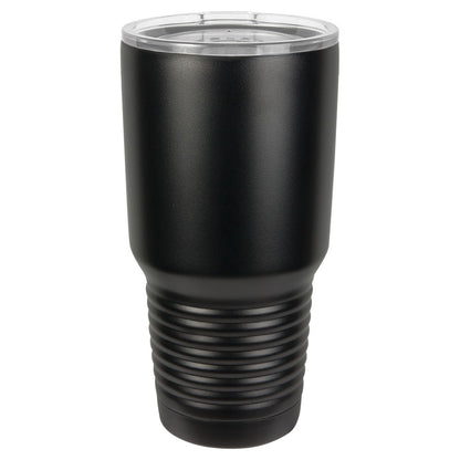 Personalized Laser Engraved Polar Camel 30 oz. Black Vacuum Insulated Ringneck Tumbler with Clear Lid