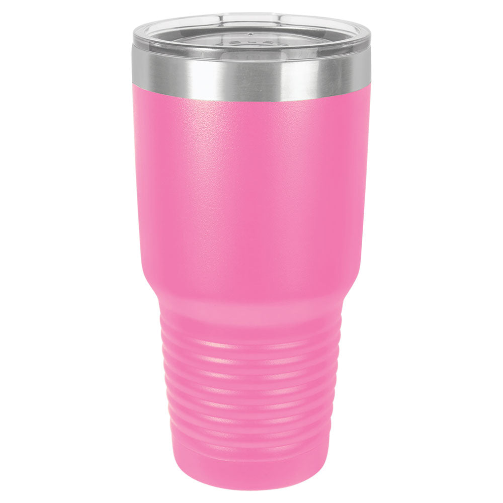 Personalized Laser Engraved Polar Camel 30 oz. Pink Vacuum Insulated Ringneck Tumbler with Clear Lid