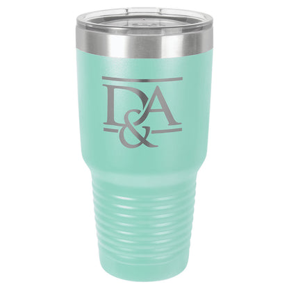 Personalized Laser Engraved Polar Camel 30 oz. Teal Ringneck Vacuum Insulated Tumbler with Clear Lid