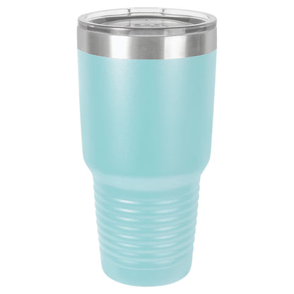 Personalized Laser Engraved Polar Camel 30 oz. Light Blue Vacuum Insulated Ringneck Tumbler with Clear Lid