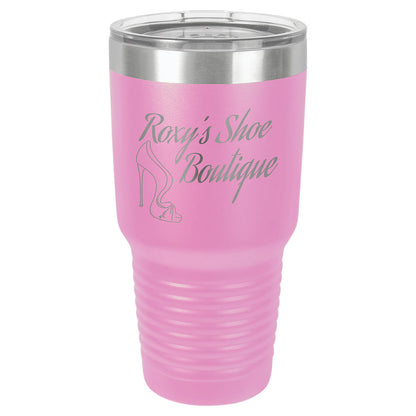 Personalized Laser Engraved Polar Camel 30 oz. Light Purple Vacuum Insulated Ringneck Tumbler with Clear Lid