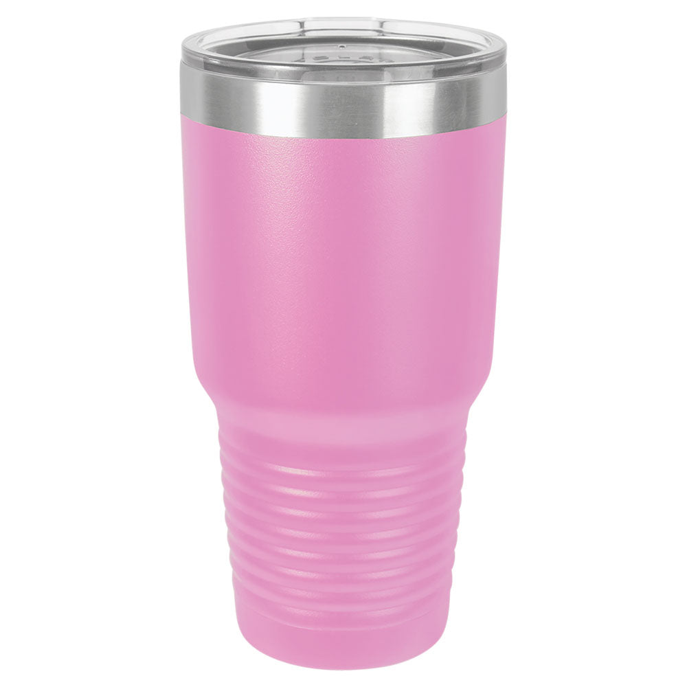 Personalized Laser Engraved Polar Camel 30 oz. Light Purple Vacuum Insulated Ringneck Tumbler with Clear Lid