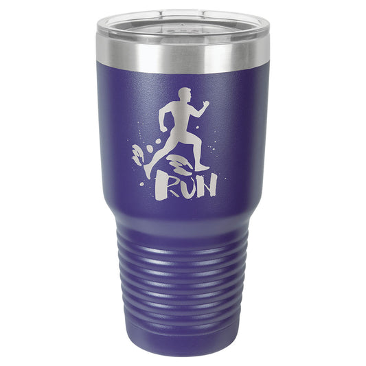 Personalized Laser Engraved Polar Camel 30 oz. Purple Vacuum Insulated Ringneck Tumbler with Clear Lid