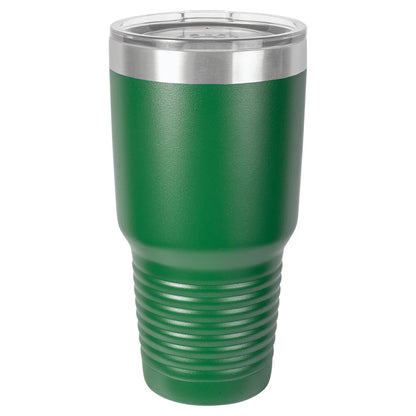 Personalized Laser Engraved Polar Camel 30 oz. Green Vacuum Insulated Ringneck Tumbler with Clear Lid