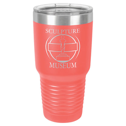 Personalized Laser Engraved Polar Camel 30 oz. Coral Vacuum Insulated Ringneck Tumbler with Clear Lid