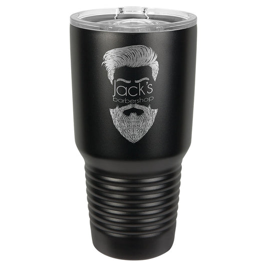 Personalized Laser Engraved Polar Camel 30 oz. Black Insulated Ringneck Tumbler with Slider Lid, no Silver Ring