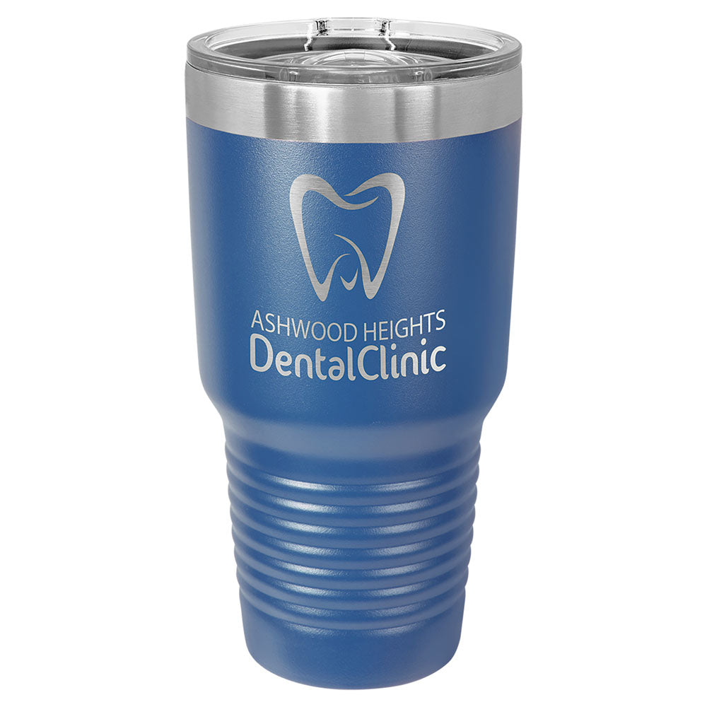 Personalized Laser Engraved Polar Camel 30 oz. Royal Blue Insulated Ringneck Tumbler with Slider Lid