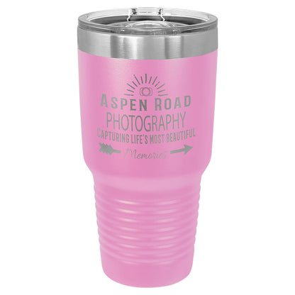 Personalized Laser Engraved Polar Camel 30 oz. Light Purple Insulated Ringneck Tumbler with Slider Lid