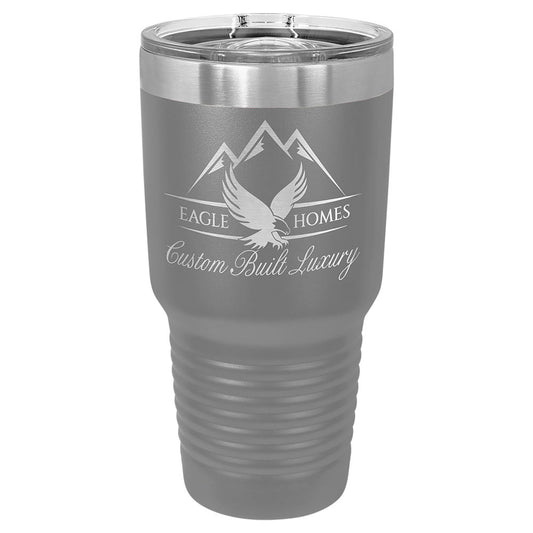 Personalized Laser Engraved Polar Camel 30 oz. Dark Gray Insulated Ringneck Tumbler with Slider Lid