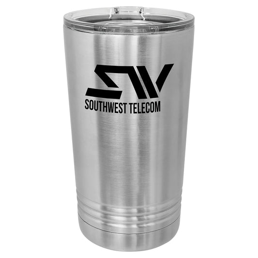 Personalized Laser Engraved  Stainless Steel oz Polar Camel Pint Tumbler with Slider Lid