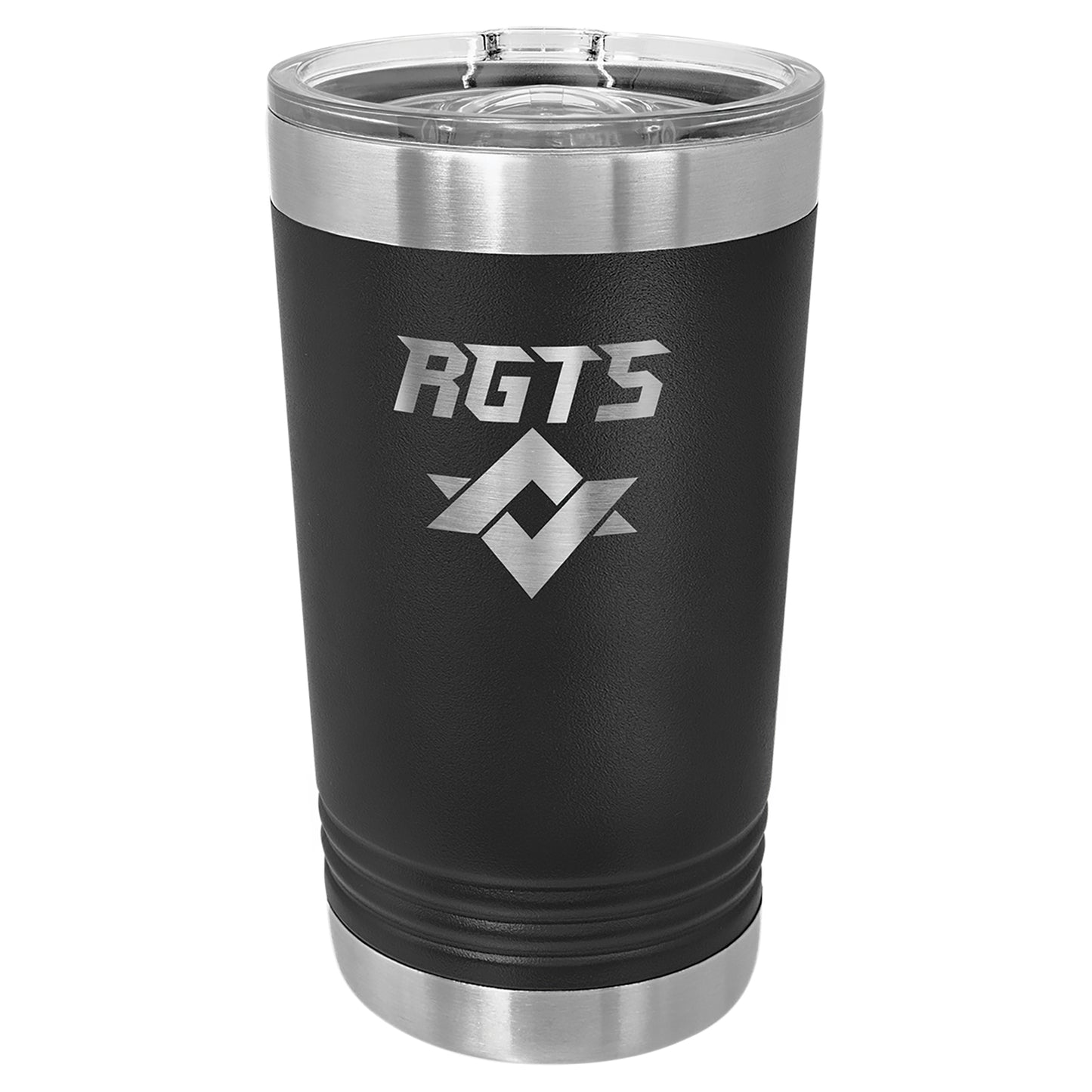 Personalized Laser Engraved  Black oz Polar Camel Pint Tumbler with Slider Lid