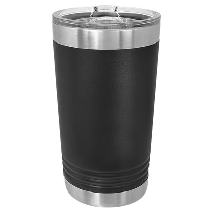 Personalized Laser Engraved  Black oz Polar Camel Pint Tumbler with Slider Lid