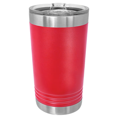 Personalized Laser Engraved  Red oz Polar Camel Pint Tumbler with Slider Lid