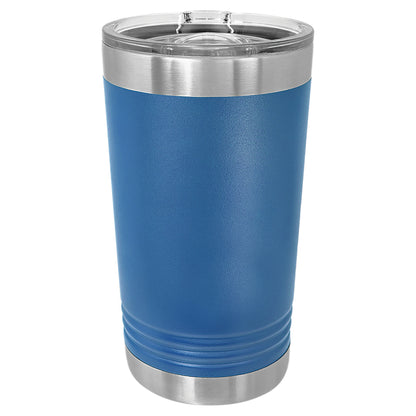 Personalized Laser Engraved  Royal Blue oz Polar Camel Pint Tumbler with Slider Lid