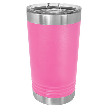 Personalized Laser Engraved  Pink oz Polar Camel Pint Tumbler with Slider Lid