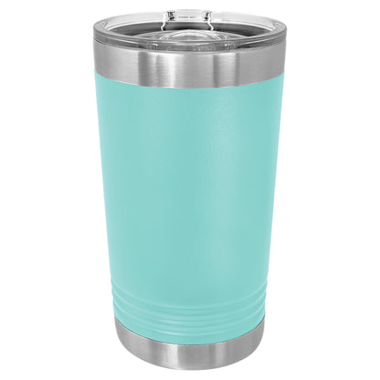 Personalized Laser Engraved  Teal oz Polar Camel Pint Tumbler with Slider Lid