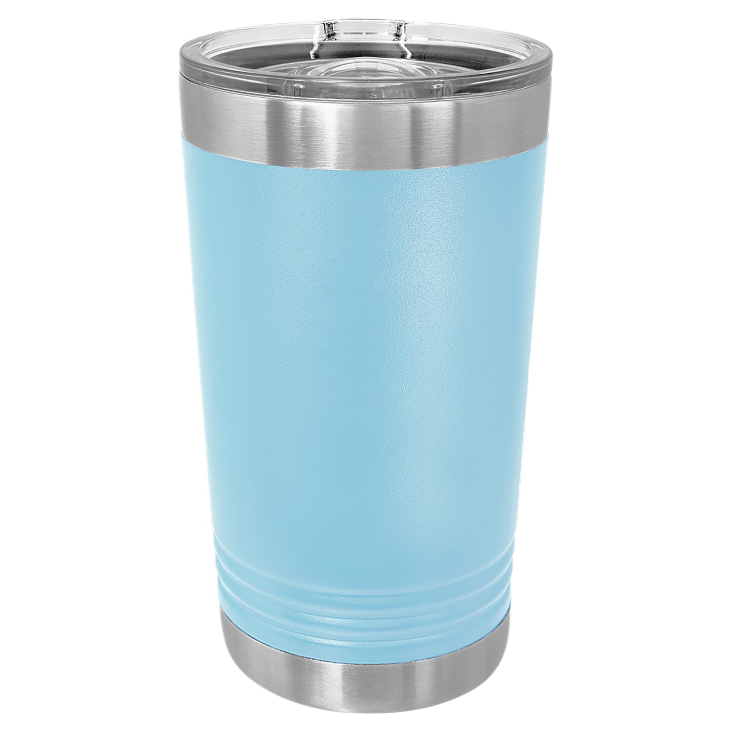 Personalized Laser Engraved  Light Blue oz Polar Camel Pint Tumbler with Slider Lid