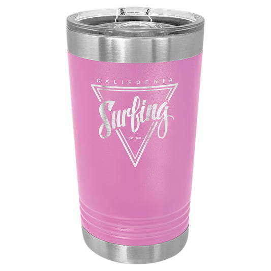 Personalized Laser Engraved  Light Purple oz Polar Camel Pint Tumbler with Slider Lid