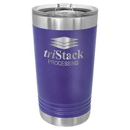 Personalized Laser Engraved  Purple oz Polar Camel Pint Tumbler with Slider Lid