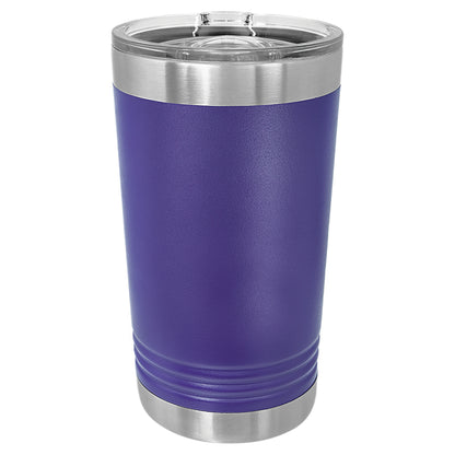 Personalized Laser Engraved  Purple oz Polar Camel Pint Tumbler with Slider Lid