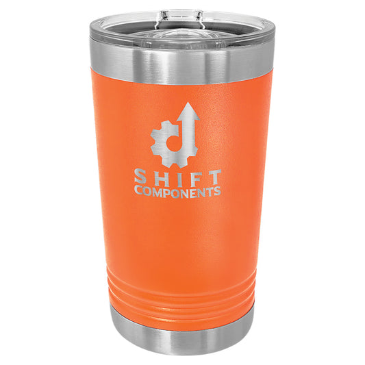 Personalized Laser Engraved  Orange oz Polar Camel Pint Tumbler with Slider Lid