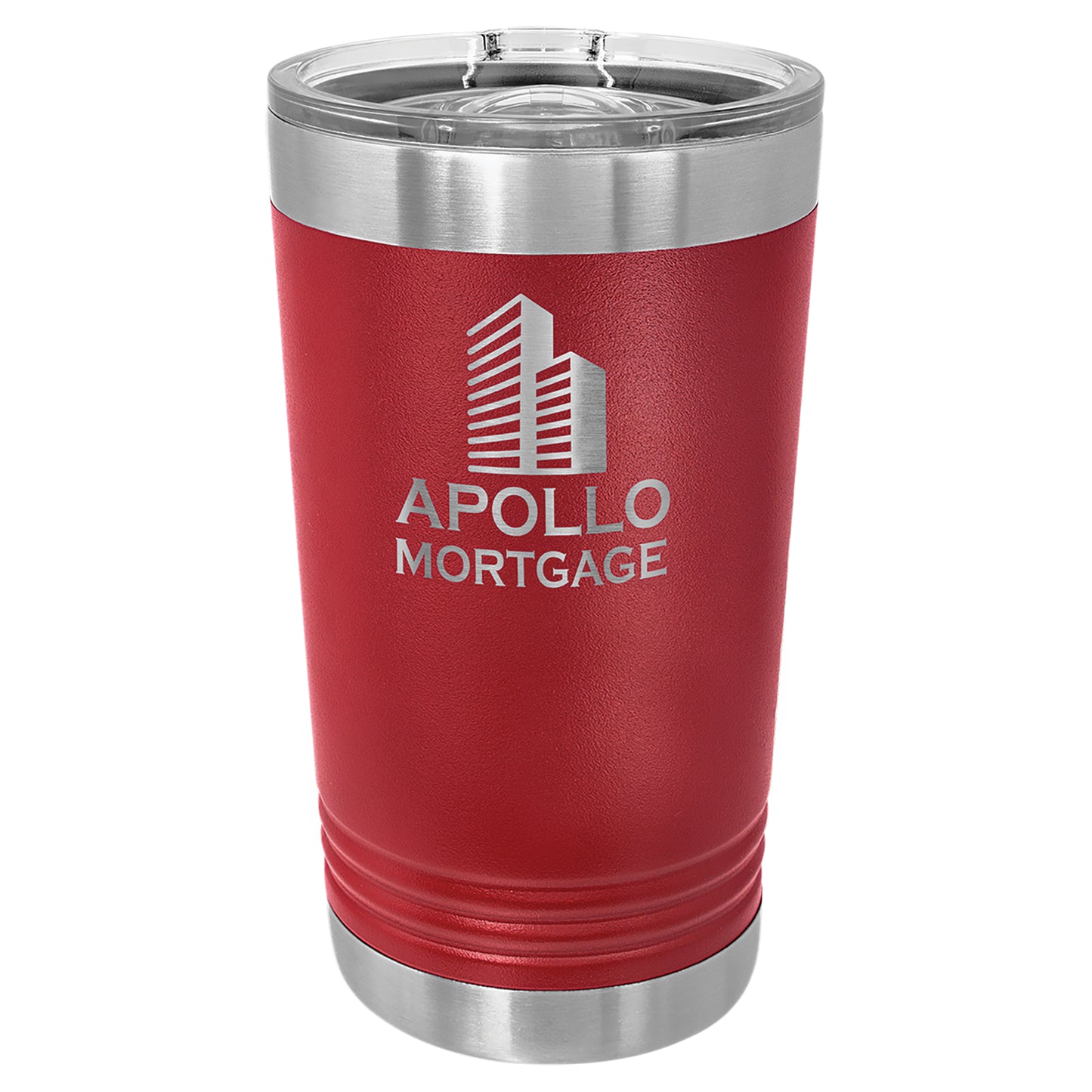 Personalized Laser Engraved  Maroon oz Polar Camel Pint Tumbler with Slider Lid