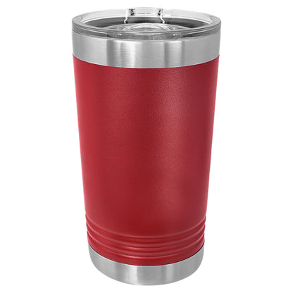 Personalized Laser Engraved  Maroon oz Polar Camel Pint Tumbler with Slider Lid