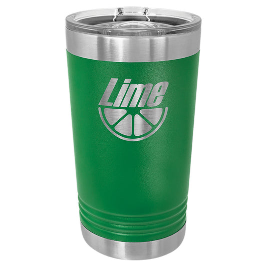 Personalized Laser Engraved  Green oz Polar Camel Pint Tumbler with Slider Lid