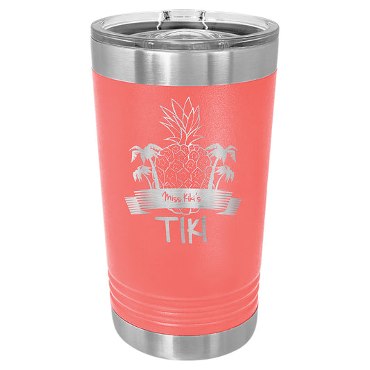 Personalized Laser Engraved  Coral oz Polar Camel Pint Tumbler with Slider Lid