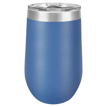 Personalized Laser Engraved Polar Camel 16 oz. Royal Blue Vacuum Insulated Stemless Tumbler with Lid