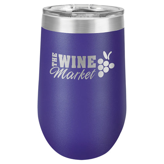 Personalized Laser Engraved Polar Camel 16 oz. Purple Vacuum Insulated Stemless Tumbler with Lid