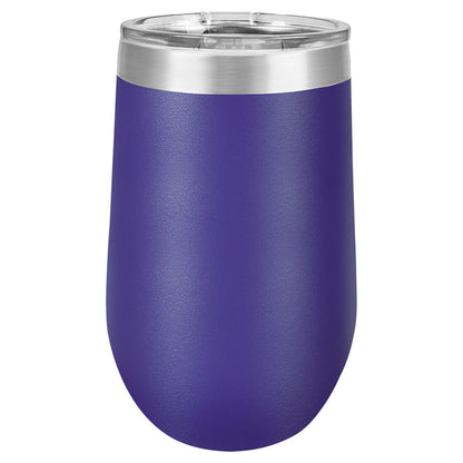 Personalized Laser Engraved Polar Camel 16 oz. Purple Vacuum Insulated Stemless Tumbler with Lid