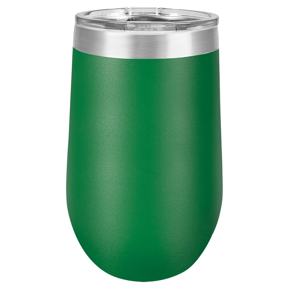 Personalized Laser Engraved Polar Camel 16 oz. Green Vacuum Insulated Stemless Tumbler with Lid