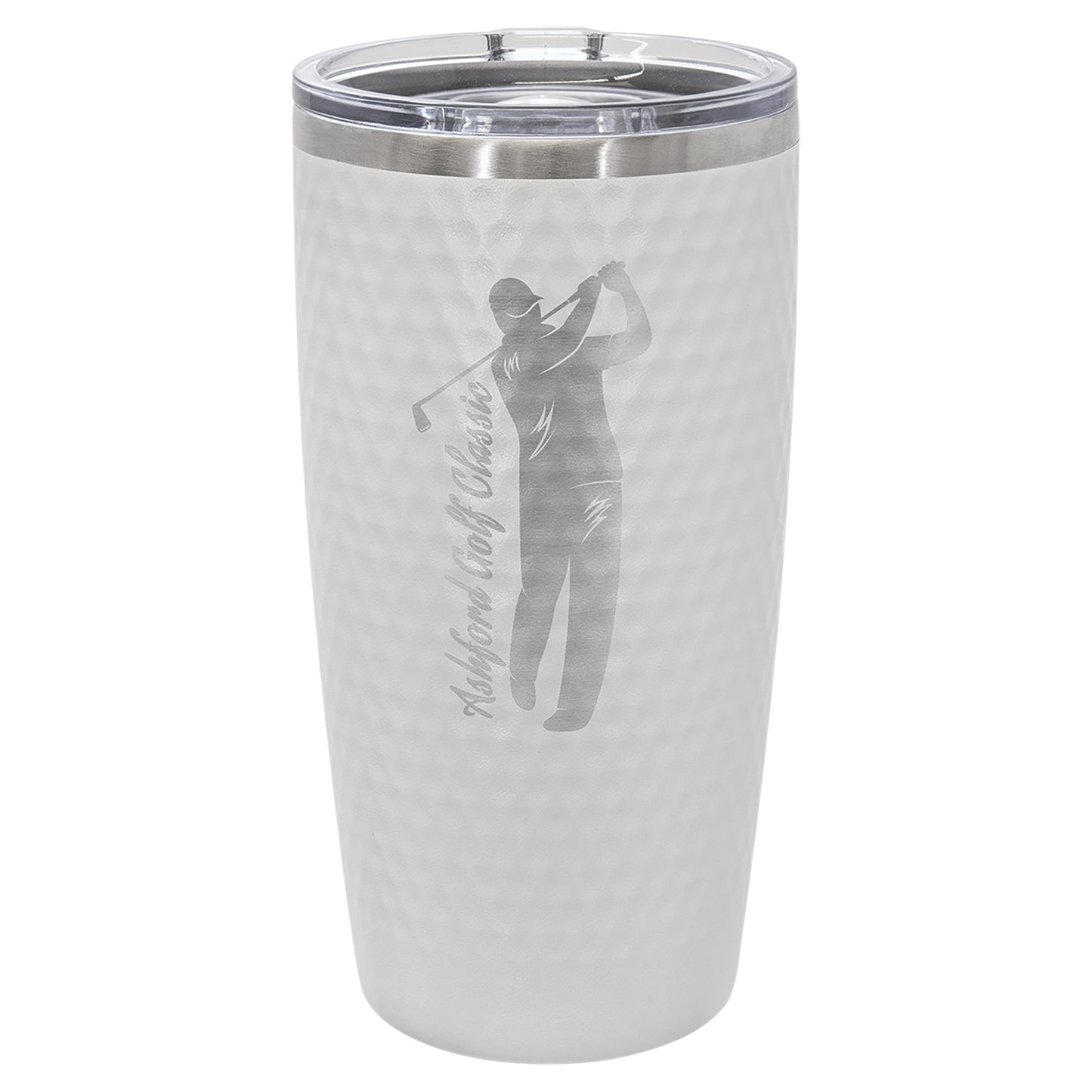 Personalized Laser Engraved  White Polar Camel 20 oz. Golf Tumbler with Dimples