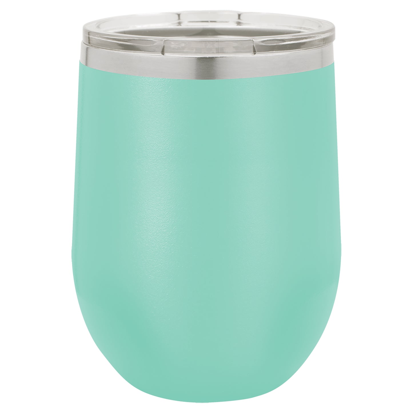 Personalized Laser Engraved  Teal 12 oz. Polar Camel Stemless Wine Tumbler with Clear Lid