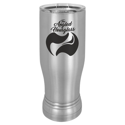 Personalized Laser Engraved  Stainless Steel 14 oz. Polar Camel Pilsner Tumbler with Clear Lid