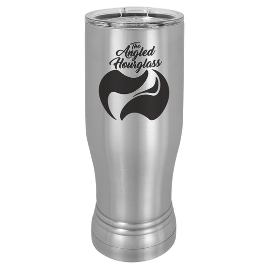 Personalized Laser Engraved  Stainless Steel 14 oz. Polar Camel Pilsner Tumbler with Clear Lid